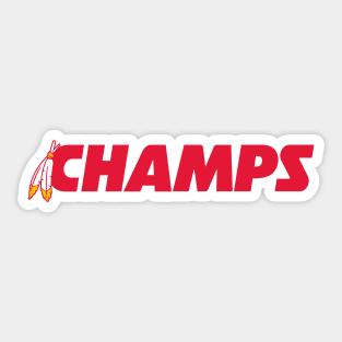 KC Champs - White Sticker